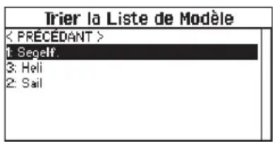 SPEKTRUM DX8G2 - ▶ Trier la liste de modèles - 1