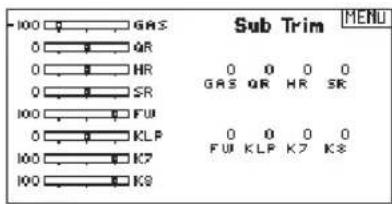 SPEKTRUM DX8G2 - ▶ Sub-Trim - 2