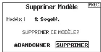 SPEKTRUM DX8G2 - Supprimer un modèle - 1