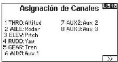 SPEKTRUM DX8G2 - Asignación de canales - 2