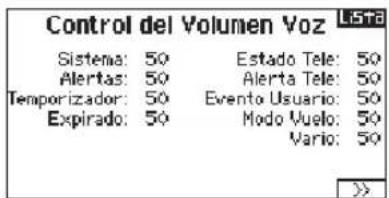 SPEKTRUM DX8G2 - Controles de Volumen: - 1
