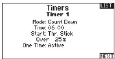 SPEKTRUM DX8G2 - Timer - 1