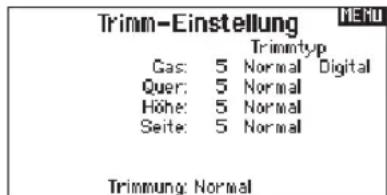 SPEKTRUM DX8G2 - Trimmung zuordnung - 1