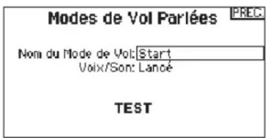 SPEKTRUM DX8G2 - Pour activer l'alerte vocale de mode de vol: - 2