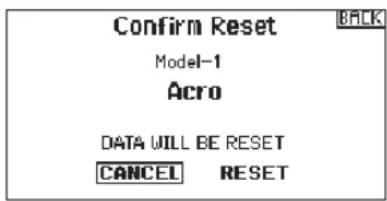 SPEKTRUM DX8G2 - ▶ Model Reset - 1