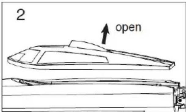 Acme Made Zoopa Thunder #01 - Opening the battery case and inserting the battery - 2