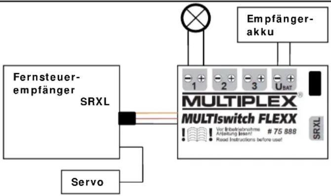 MULTIPLEX MULTIswitch FLEXX - Jumper U(Bat) aufgesteckt - 2