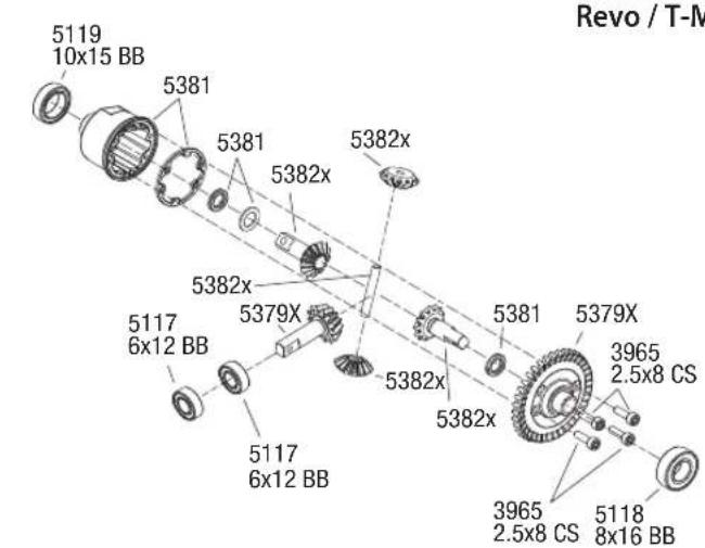 Traxxas Carrier - Instructions sur la reconstruction des différentiels - 1