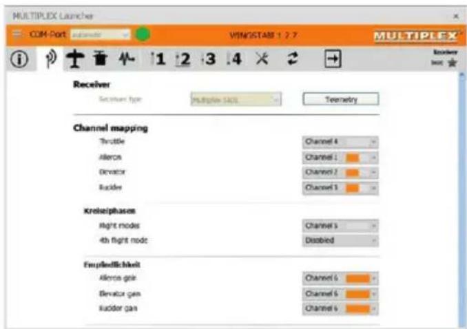 MULTIPLEX WINGSTABI - Servo settings - 4