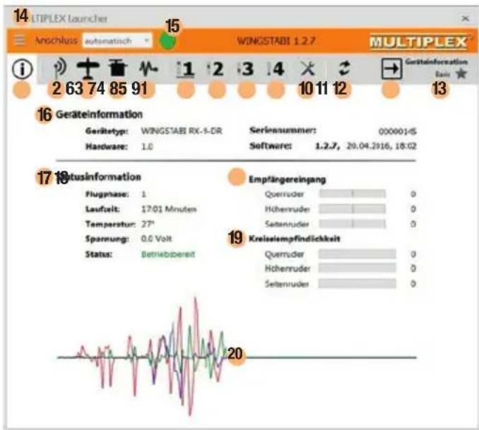 MULTIPLEX WINGSTABIRX12DR pro MLINK - Startbildschirm - 2