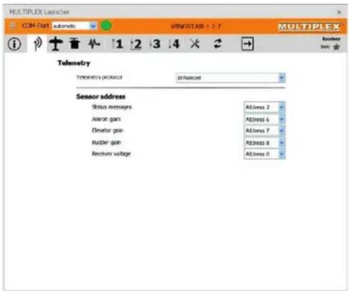 MULTIPLEX WINGSTABIRX12DR pro MLINK - Telemetry - 2