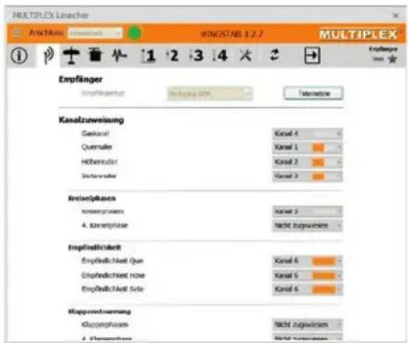 MULTIPLEX WINGSTABIRX12DR pro MLINK - Erweiterte Servozuordnung - 1