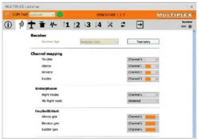 MULTIPLEX WINGSTABIRX12DR pro MLINK - Servo settings - 3
