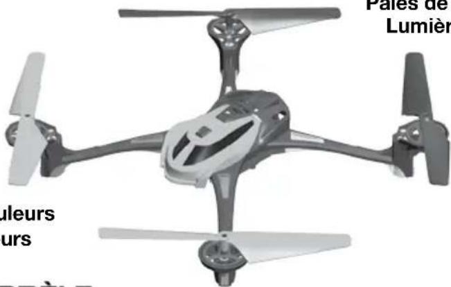 LaTrax Alias 6608 - Pales de rotor noires Lumières blancs - 1