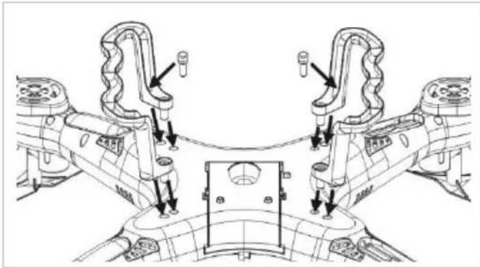 VELLEMAN RCQC3 - Installing the Landing Skids and Blade Protectors - 1