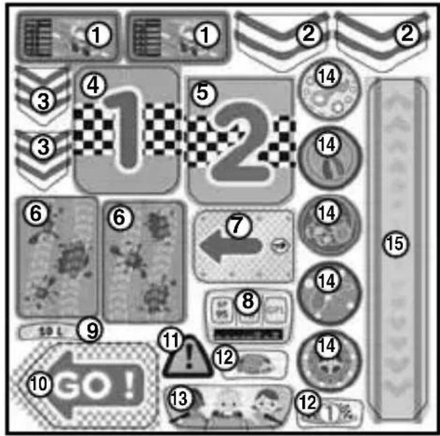 VTECH Mon super circuit télécommandé - Mise en place des autocollants - 1