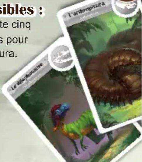 Bombyx Cardline Dinosaurs - Emplacements possibles : - 1