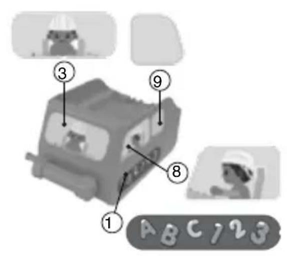 VTECH Maxi grue interactive - Mise en place des autocollants - 5