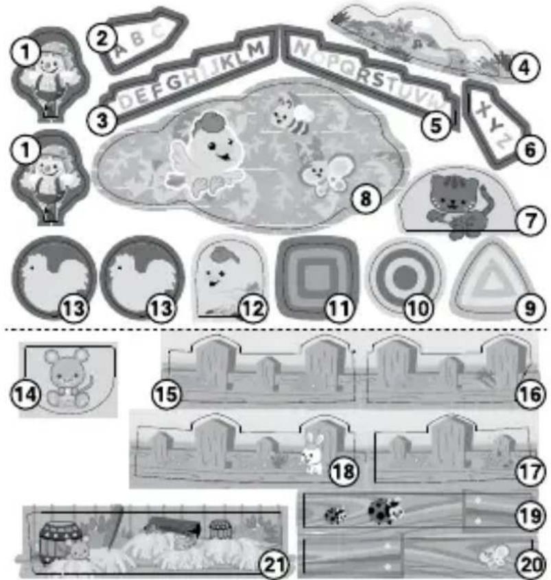 VTECH Maxi ferme des découvertes - MISE EN PLACE DES AUTOCOLLANTS - 1