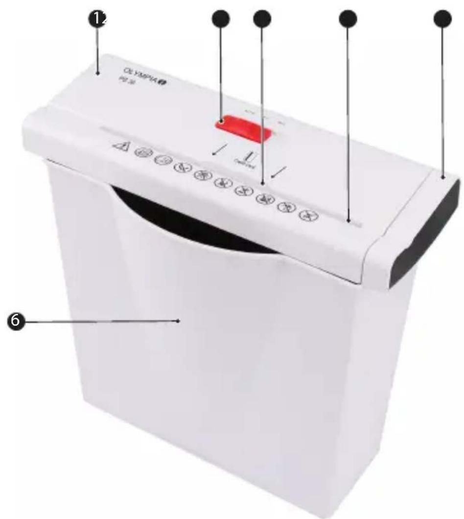 OLYMPIA PS 36 - Bedieningselementen - 1