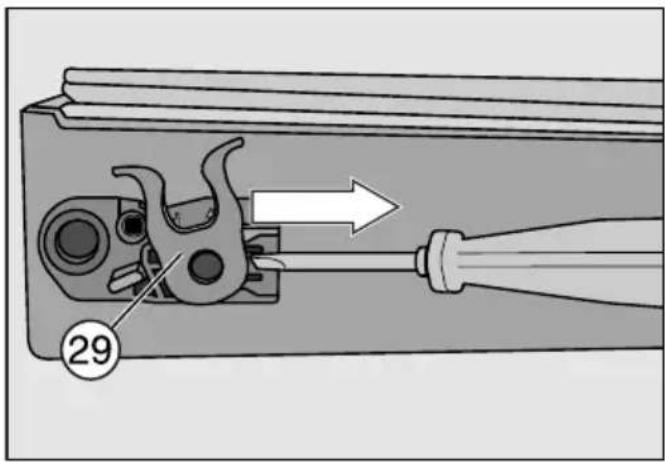 MIELE FN 22263 WS - Déplacement du support de serrage - 1