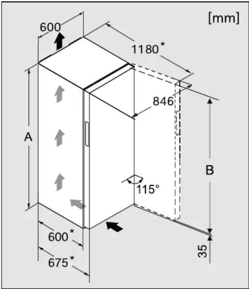 MIELE FN 22263 WS - Dimensions de l'appareil - 1