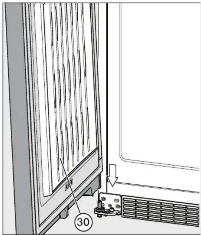 MIELE FN 22263 WS - Monter la porte de l'appareil - 1