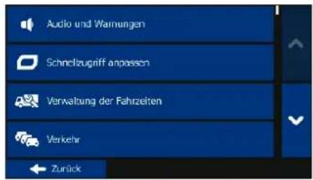 BLAUPUNKT TravelPilot 73 CE LMU - EinstellungsmENU - 1