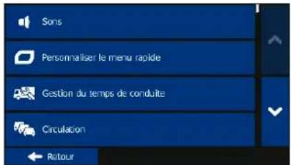 BLAUPUNKT TravelPilot 73 CE LMU - Menu Réglages - 1