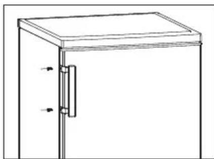 HISENSE GS 81 A+++ - Installazione della maniglia della porta - 2