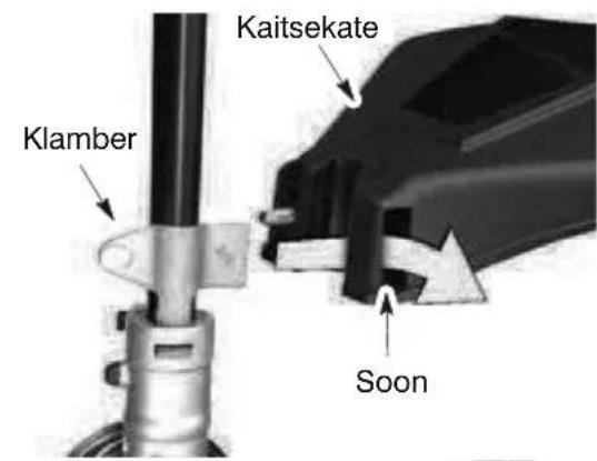 MCCULLOCH GB 320 - KAITSEKATTE KINNITAMINE - 1