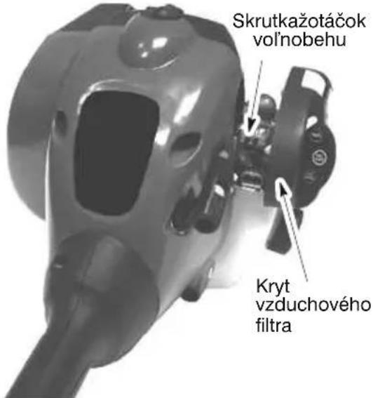 MCCULLOCH GB 320 - Nastavenie otácok vol'nobehu - 1