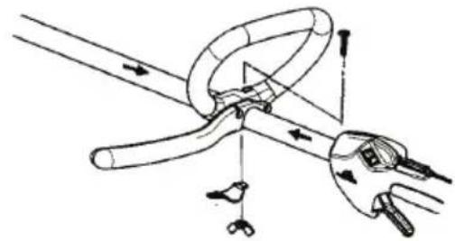 MCCULLOCH B428 PS - FIXATION DE LA POIGNEE DE BARRE EN J - 1