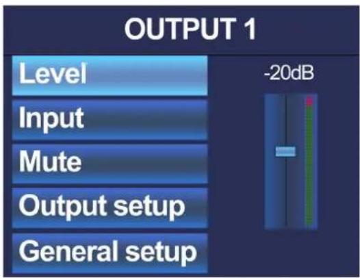 Audac SMA350 - Menu des paramètres - 1