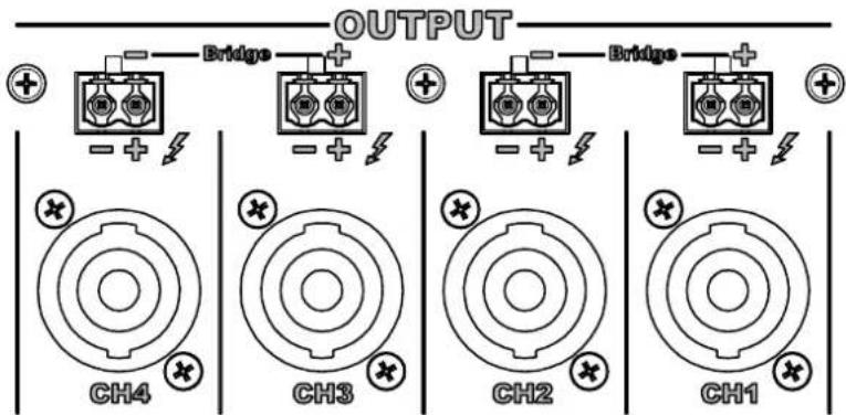 Audac SMA350 - Connexions de sortie - 1