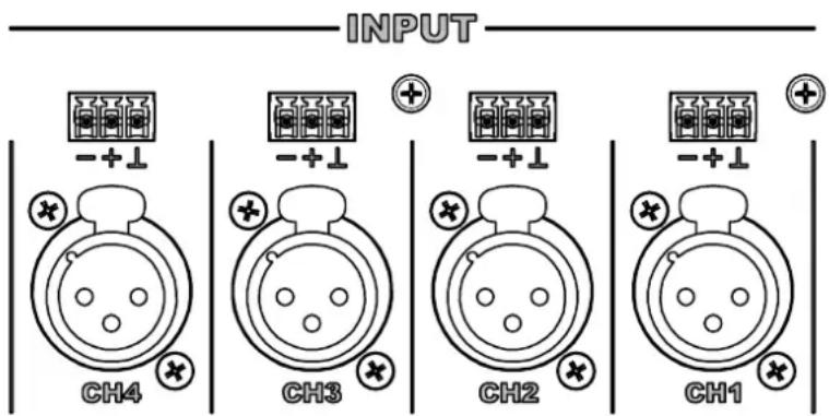 Audac SMA350 - Connexions d'entrée - 1