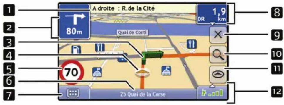 MIO Moov 150 - Écran Carte en 3D - 1