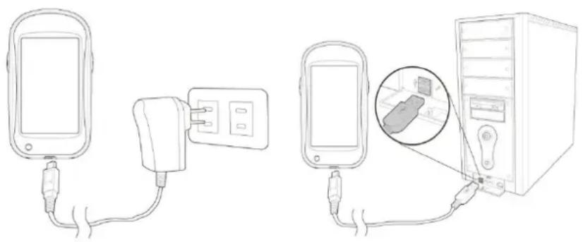 HOLUX FunTrek 132 - Charger la batterie - 1
