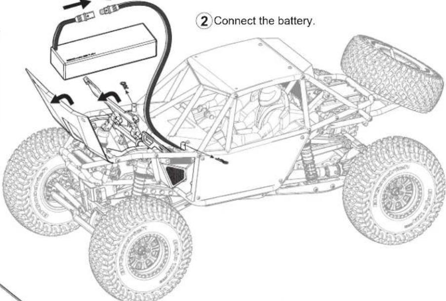 Axial RR10 Bomber - INSTALLARE LA BATTERIA DEL VEICOLO - 3