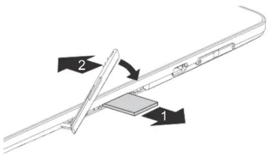 FUJITSU Stylistic M532 - Removing a memory card - 1