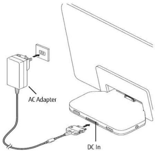 FUJITSU Stylistic M532 - Connecting the Tablet to the Cradle - 3
