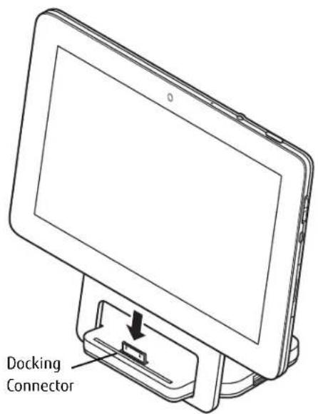FUJITSU Stylistic M532 - Connecting the Tablet to the Cradle - 2