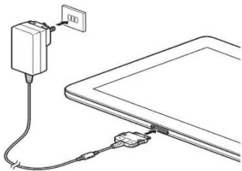 FUJITSU Stylistic M532 - Connecting the AC Adapter - 1