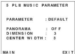 MARANTZ SR8400 - PL II (PRO LOGIC II) MUSIC PARAMETER - 1