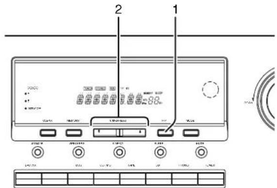MARANTZ SR4320 - Aufrufen eines gespeicherten Senders - 1