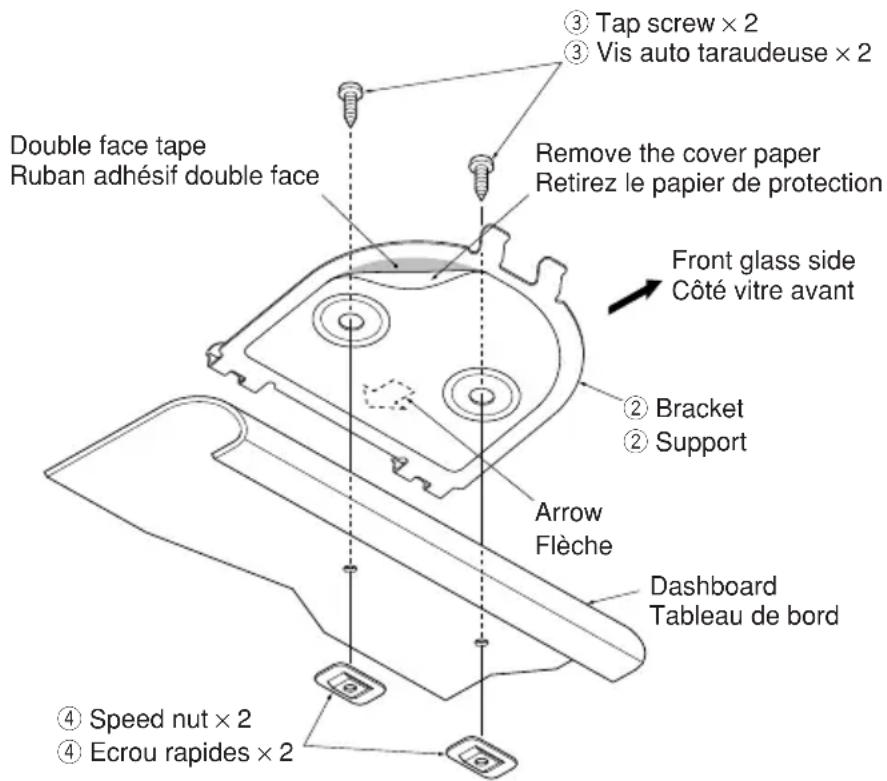 KENWOOD KSC510CTR - Mounting the speaker / Montage du haut-parleur - 1