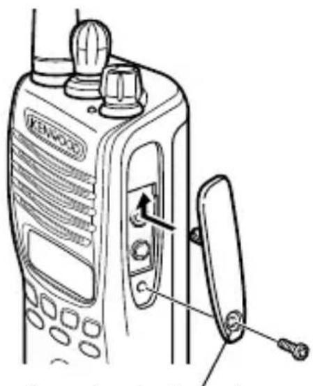 KENWOOD TK3312 - INSTALLING THE SPEAKER/ MICROPHONE JACKS COVER - 1