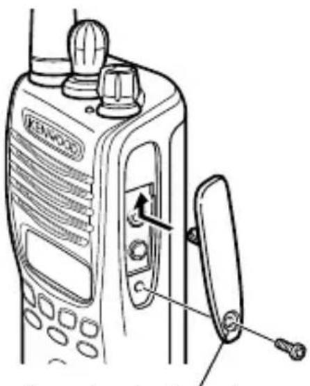 KENWOOD TK2312 - INSTALLING THE SPEAKER/ MICROPHONE JACKS COVER - 1