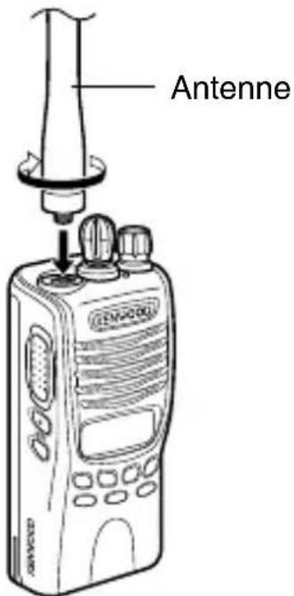 KENWOOD TK2312 - INSTALLATION DE L'ANTENNE (EN OPTION) - 1