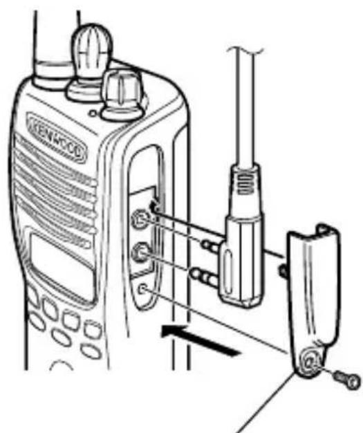 KENWOOD TK2312 - INSTALLING THE OPTIONAL SPEAKER/ MICROPHONE (OR HEADSET) - 1